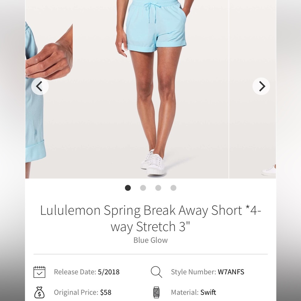 Lululemon Spring Break Away shorts